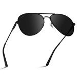 Polarized Classic Black Aviator Sunglasses