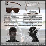 Men’s Polarized UV400 Square Sunglasses for Big Heads