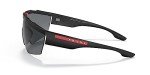 Prada PS 03XS Black Rubber Grey Polarized Sunglasses