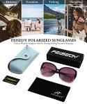 FEISEDY Women’s Oversized Polarized Pearl Sunglasses