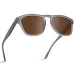 WearMe Pro Polarized Retro Men's Sunglasses - Grey Moon