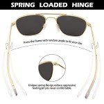 Men's Polarized Aviator Sunglasses - Military Style