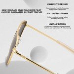 Men's Polarized Aviator Sunglasses - Military Style