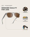 WearMe Pro Polarized Retro Men's Sunglasses - Grey Moon