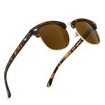 SUNGait Retro Semi-Rimless 80s Sunglasses 3016
