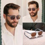 WearMe Pro Polarized Retro Men's Sunglasses - Grey Moon