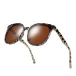 TIJN Oversized Polarized Sunglasses - Opal Tortoise