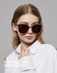 TIJN Oversized Polarized Sunglasses - Opal Tortoise