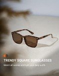 TIJN Tortoiseshell Polarized Sunglasses - UV Protection