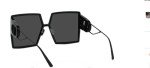 Dior Women's Black Frame Sunglasses with Smoke Lenses