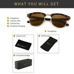 SUNGait Retro Semi-Rimless 80s Sunglasses 3016