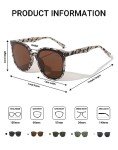 TIJN Oversized Polarized Sunglasses - Opal Tortoise