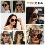 TIJN Oversized Polarized Sunglasses - Opal Tortoise
