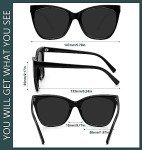 Stylish Large Cat Eye Polarized Sunglasses for Women