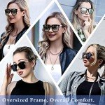 Oversized Mirrored Polarized Sunglasses for Women