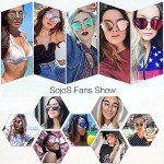 SOJOS Women's Cat Eye Designer Sunglasses - Gold/Purple