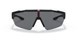 Prada PS 03XS Black Rubber Grey Polarized Sunglasses