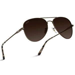 Polarized Pilot Classic Aviator Sunglasses - Brown