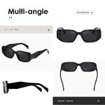 Kimorn Retro Rectangle Sunglasses for Men & Women