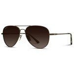Polarized Pilot Classic Aviator Sunglasses - Brown