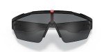 Prada PS 03XS Black Rubber Grey Polarized Sunglasses