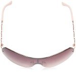 Rose Gold Rectangular Shield Sunglasses for Women