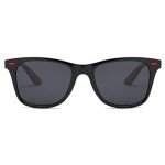 SOJOS Polarized TR90 Sports Sunglasses - Black/Grey
