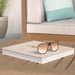 Dollger Gold Frame Retro Aviator Sunglasses