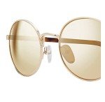 Revo Riley Gold Frame Sunglasses with Champagne Lens
