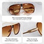 Dollger Gold Frame Retro Aviator Sunglasses