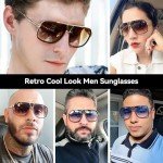 Dollger Gold Frame Retro Aviator Sunglasses