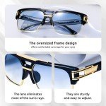 Dollger Retro Aviator Square Sunglasses for Men