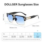 Dollger Retro Aviator Square Sunglasses for Men
