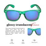 Colorful 80s Neon Mirrored Sunglasses for Everyone