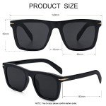 Trendy UV400 Square Sunglasses for Men & Women