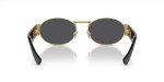 Versace Matte Gold Frame Sunglasses with Grey Lenses