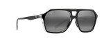 Maui Jim Men's Polarized Aviator Sunglasses - Black
