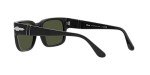 Persol Rectangular Sunglasses in Black/Green, 58mm