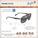 Maui Jim Men's Polarized Aviator Sunglasses - Black