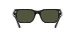 Persol Rectangular Sunglasses in Black/Green, 58mm