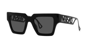Versace Women's Black Frame Sunglasses with Grey Lenses