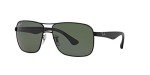 Ray-Ban RB3516 Matte Black Polarized Square Sunglasses
