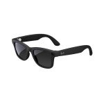 Meta Matte Black Wayfarer Square Polarized Sunglasses