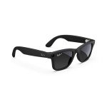 Meta Matte Black Wayfarer Square Polarized Sunglasses