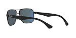 Ray-Ban RB3516 Matte Black Polarized Square Sunglasses