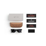 Meta Matte Black Wayfarer Square Polarized Sunglasses