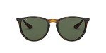 Ray-Ban Erika Round Sunglasses, Light Havana/Green