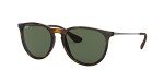 Ray-Ban Erika Round Sunglasses, Light Havana/Green