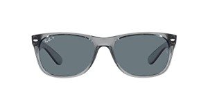 Ray-Ban New Wayfarer Polarized Sunglasses, Grey/Blue