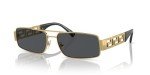 Versace Gold Frame Sunglasses with Dark Grey Lenses